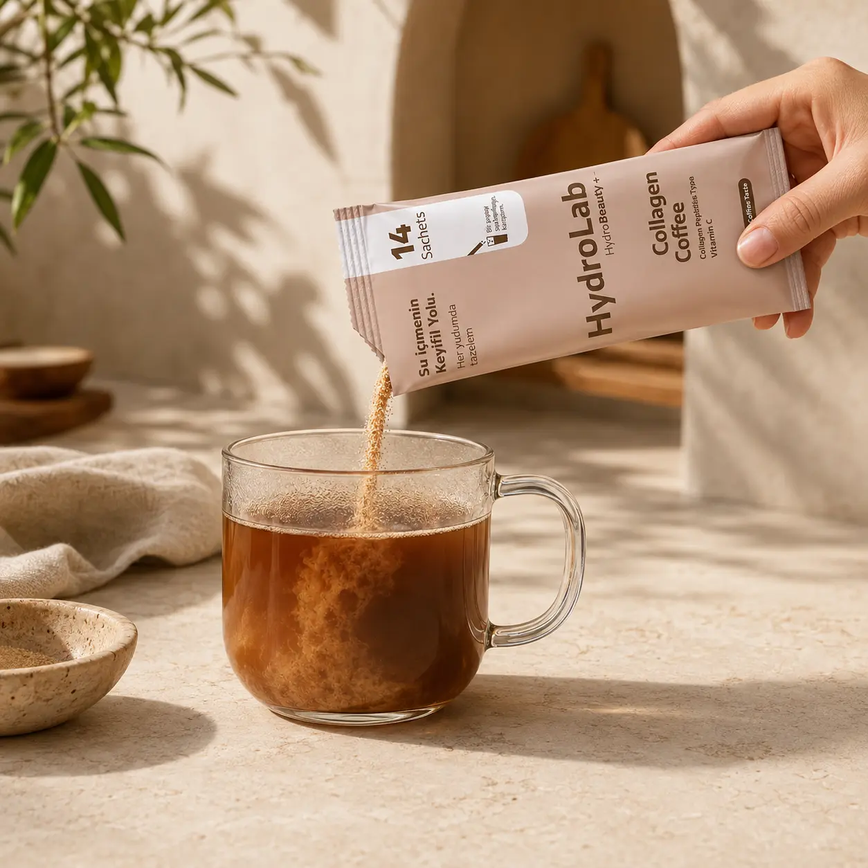 HYDROLAB Collagen Coffee preparation
